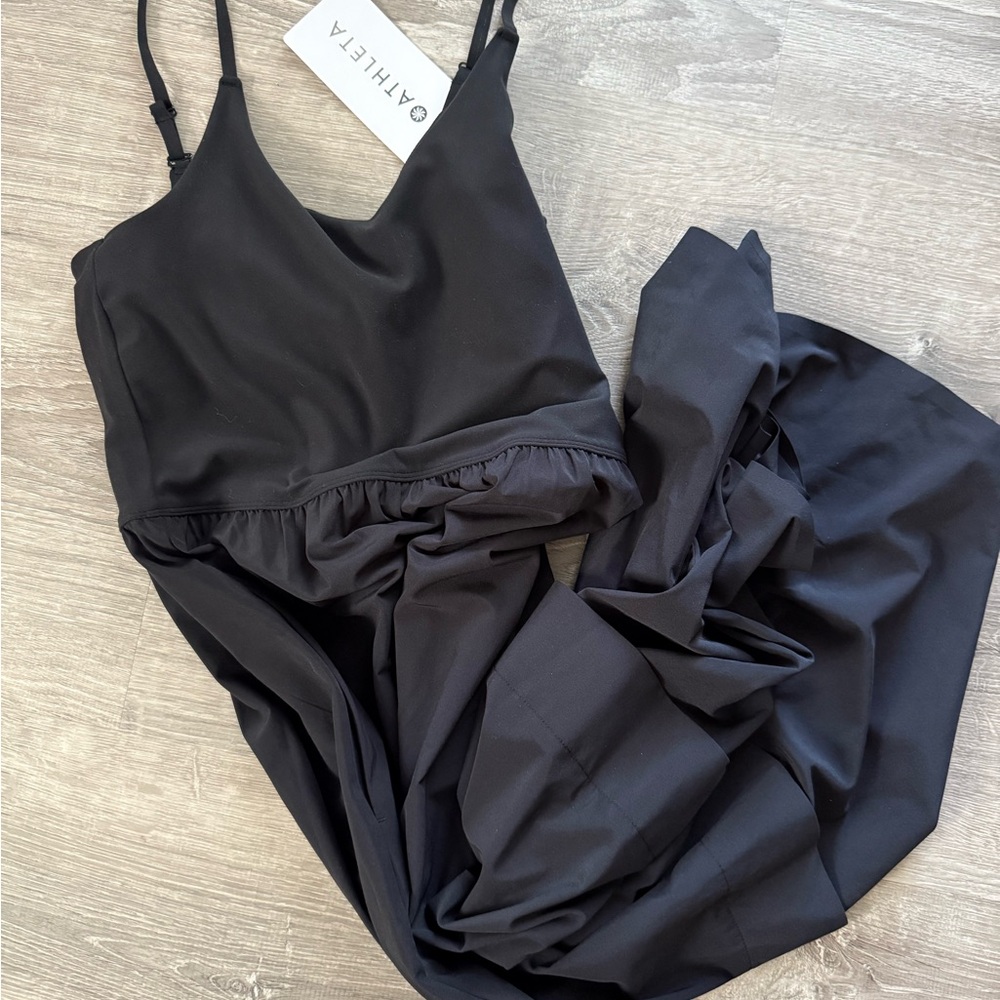 Athleta Black Elation V-Neck Dress